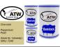 Preview: Chevrolet, Pepperdust Pearl, WA441B / WA444B / GMU / GH9: 500ml Lackdose + 500ml Klarlack + 250ml Härter - Set, von ATW Autoteile West.